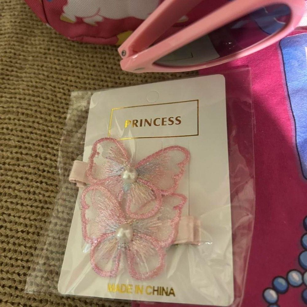 Pink Unicorn lunch pack and Accessories Set with XL princess Cat Tshirt - Picture 5 of 7